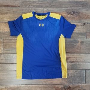 Under Armour • Heat Gear Blue Yellow Shirt